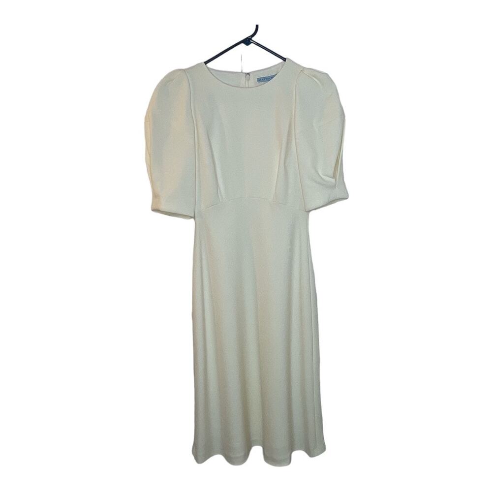 Antonio Melani New Ivory Misty Garden Half Sleeve Lined Midi Dress Size 2 - Picture 1 of 6